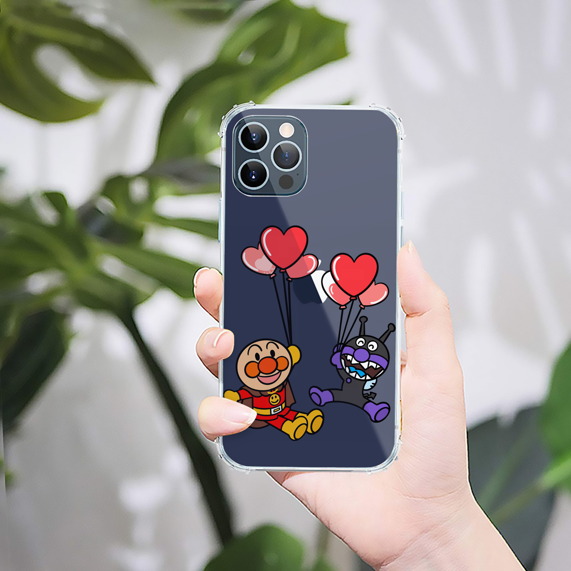 （画像用） アンパンマン Anpanman 【iPhone 12シリーズ対応】透明スマホケース（クリアソフトケース）